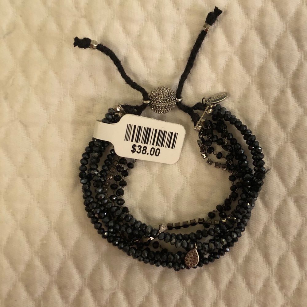 Anthropologie Shine Bright Beaded Bracelets  NWT. Red and Black - Picture 2 of 8